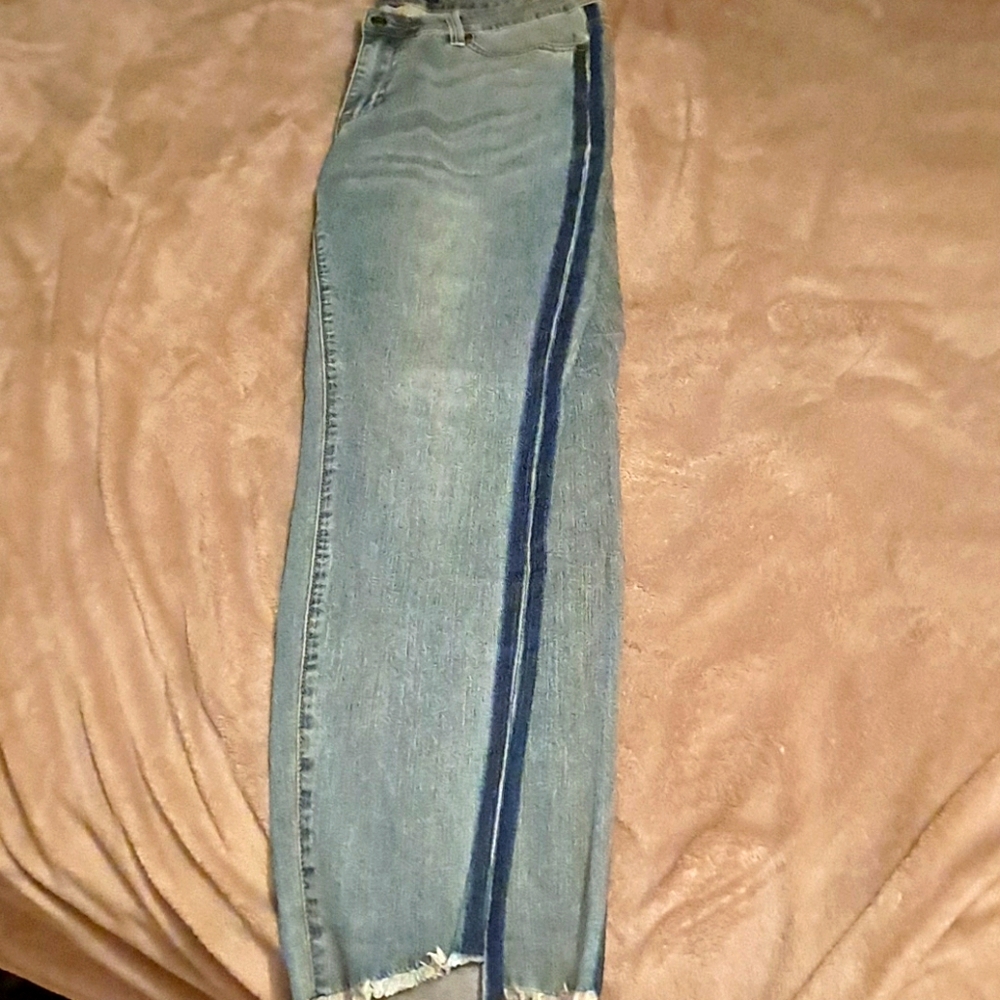 Skinny jeans with striped detail NWOT  NEVER WORN